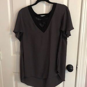 Torrid black and gray blouse